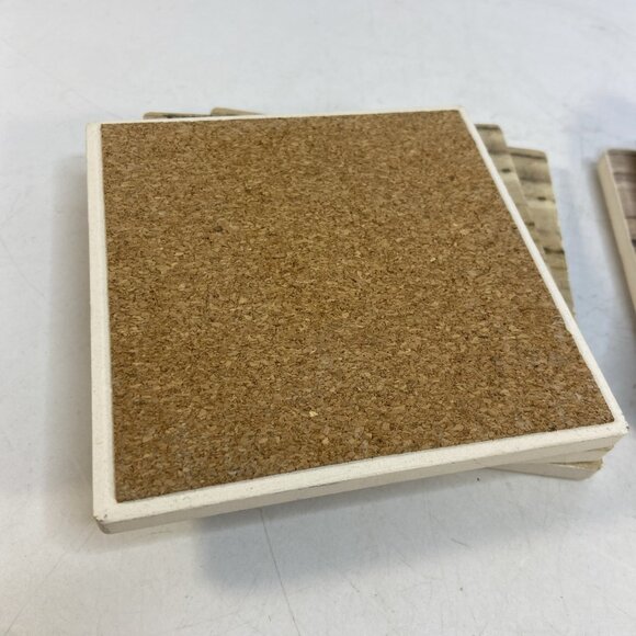 Buck Deer Antlers Coasters Set of 7 Ceramic Wildlife Hunting Lodge Cabin Cork - Picture 6 of 7